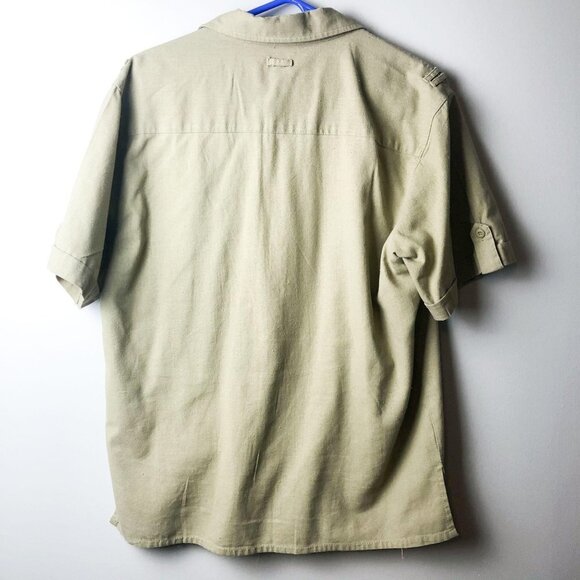 True Rock Khaki Button Down Shirt - Picture 2 of 9